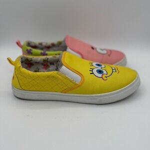 SpongeBob Patrick Yellow Pink Slip On‎ Shoes Sneakers Women Size 9
